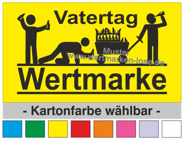 1000 Wertmarken "Vatertag - Bollerwagen - Bier"